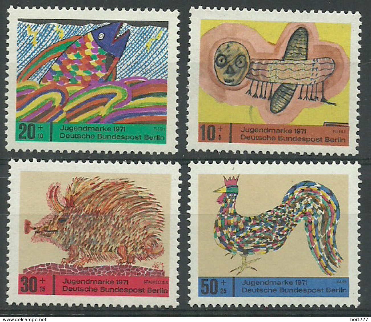 Germany Berlin 1971 Year Mint Stamps MNH(**) Mi.# 386-89 - Unused Stamps