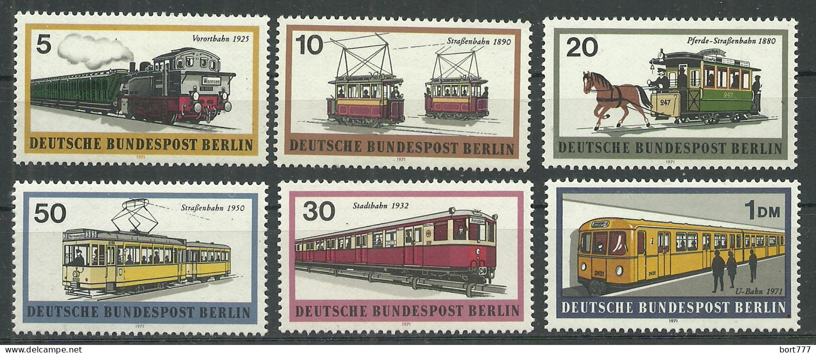 Germany Berlin 1971 Year Mint Stamps MNH(**) Mi.# 379-84 - Neufs