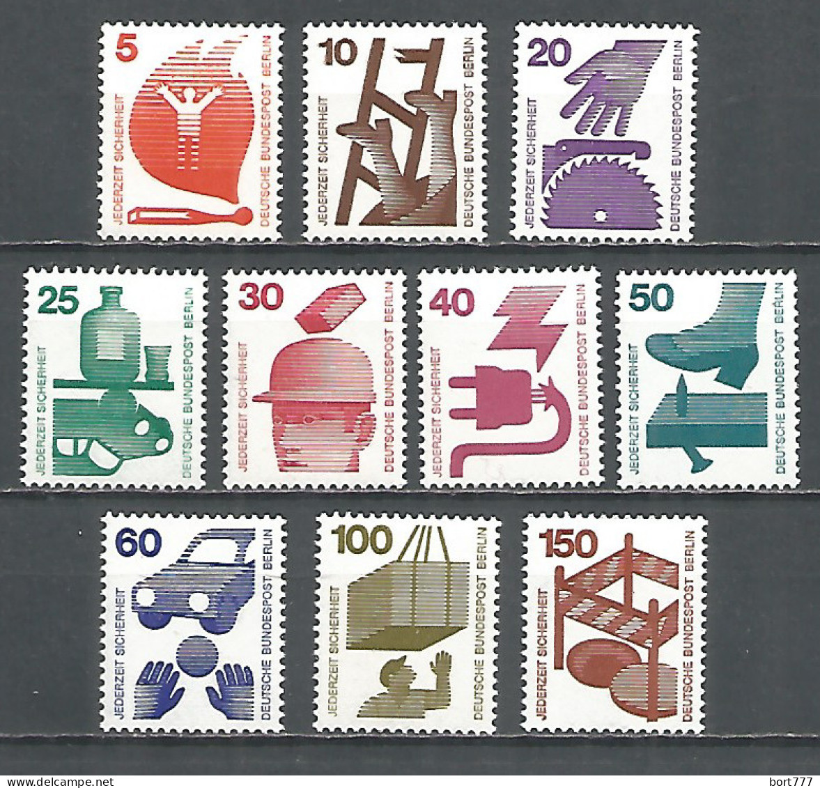 Germany Berlin 1971 Year Mint Stamps MNH(**) Mi.# 402-11 - Neufs
