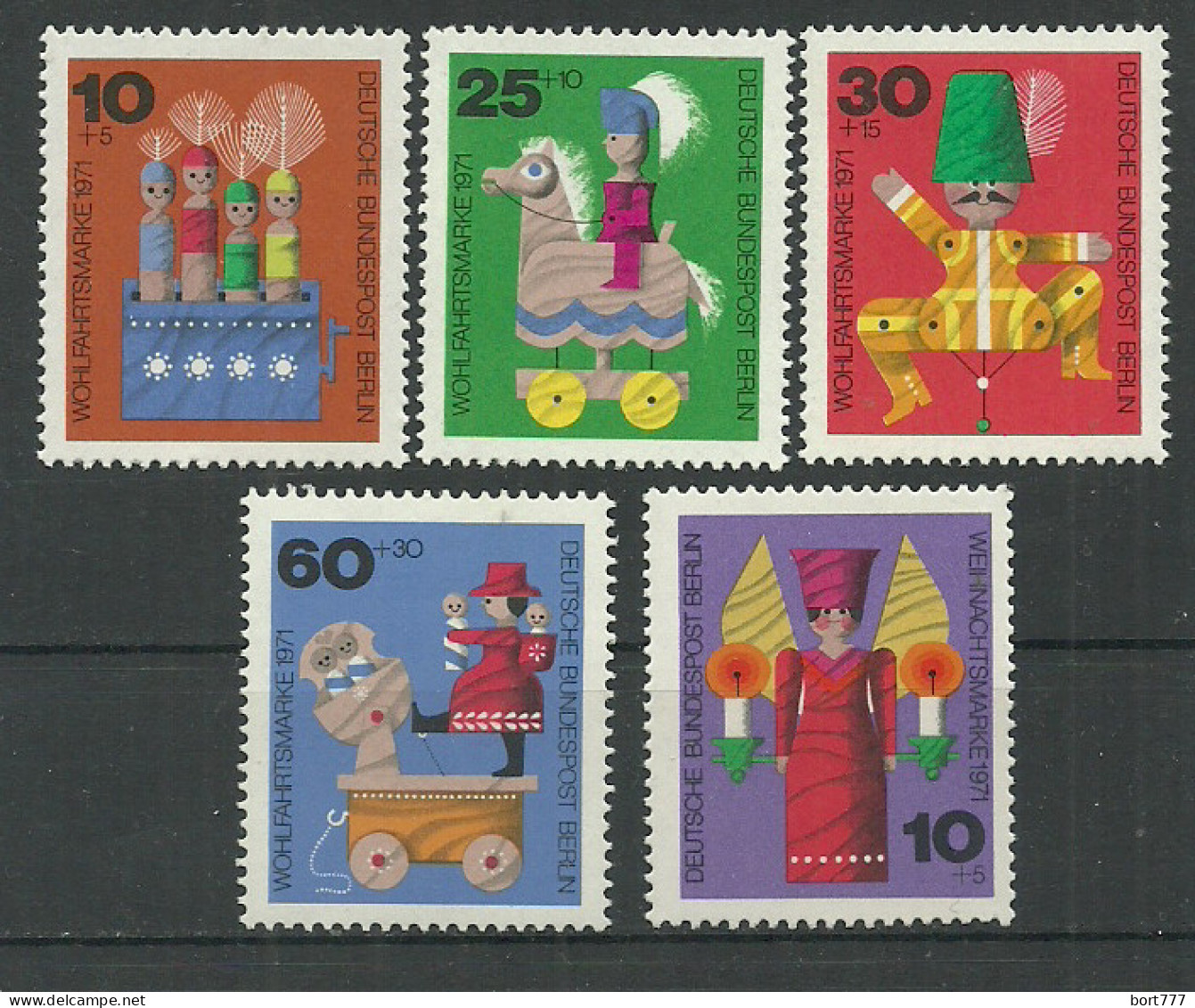 Germany Berlin 1971 Year Mint Stamps MNH(**) Mi.# 412-15, 417 - Ungebraucht