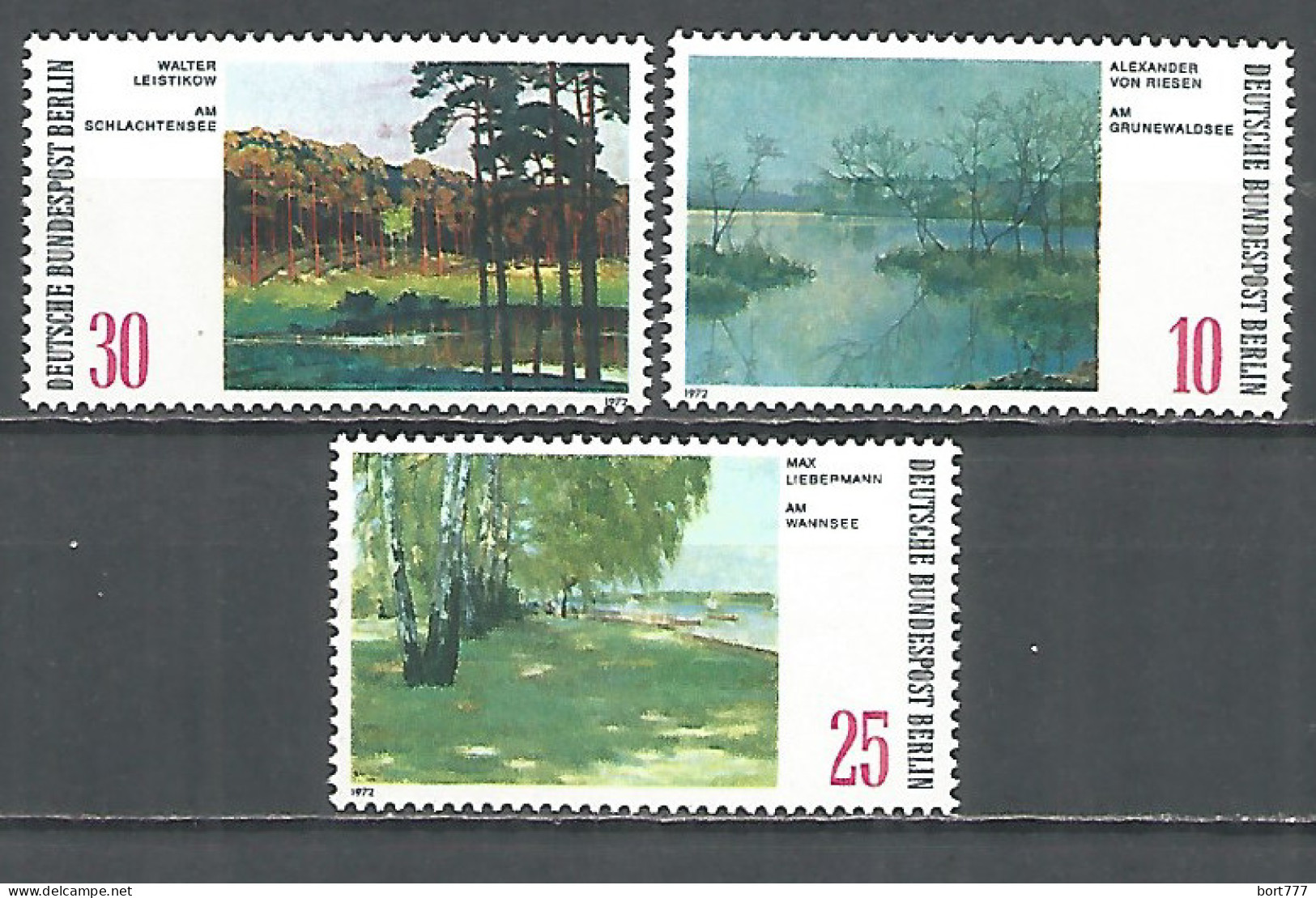 Germany Berlin 1972 Year Mint Stamps MNH(**) Mi.# 423-25 - Unused Stamps