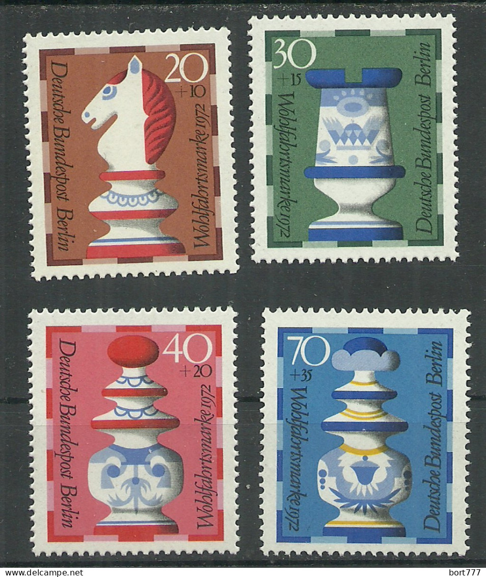 Germany Berlin 1972 Year Mint Stamps MNH(**) Mi.# 435-38 Chess - Unused Stamps