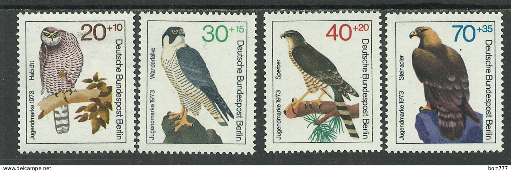 Germany Berlin 1973 Year Mint Stamps MNH(**) Mi.# 442-45 Birds - Ongebruikt