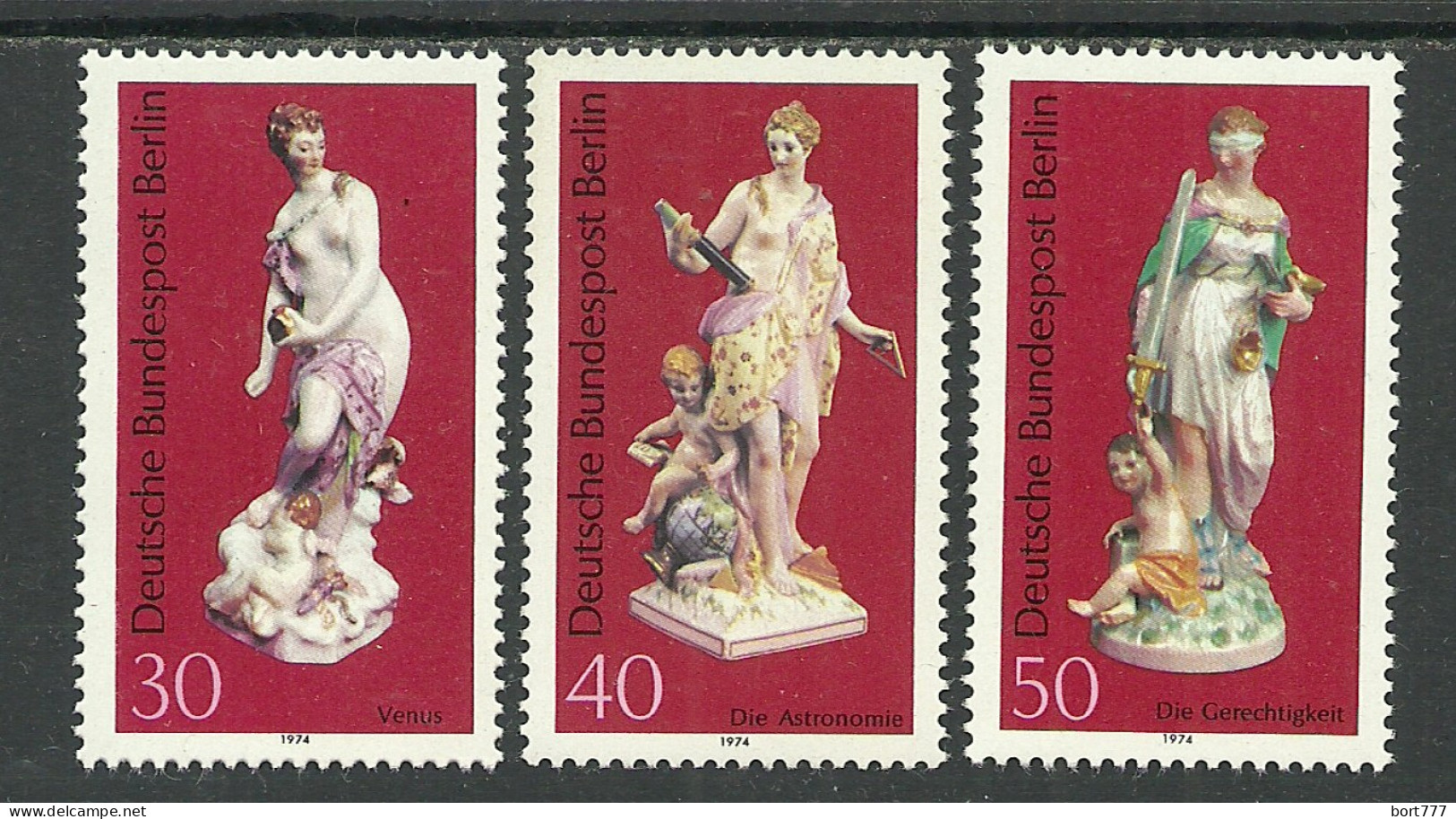 Germany Berlin 1974 Year Mint Stamps MNH(**) Mi.# 478-80 - Unused Stamps
