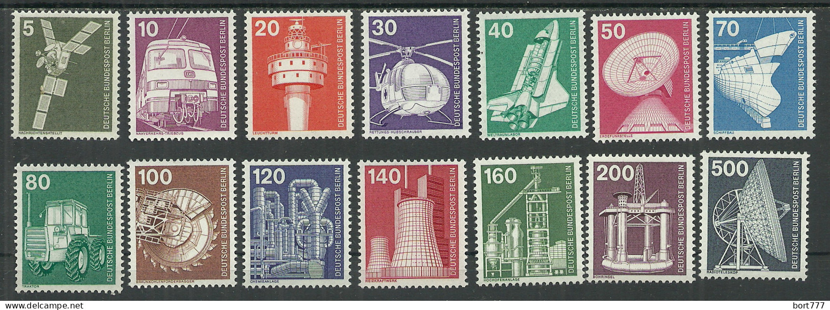 Germany Berlin 1975 Year Mint Stamps MNH(**) Mi.# 494-507 - Unused Stamps