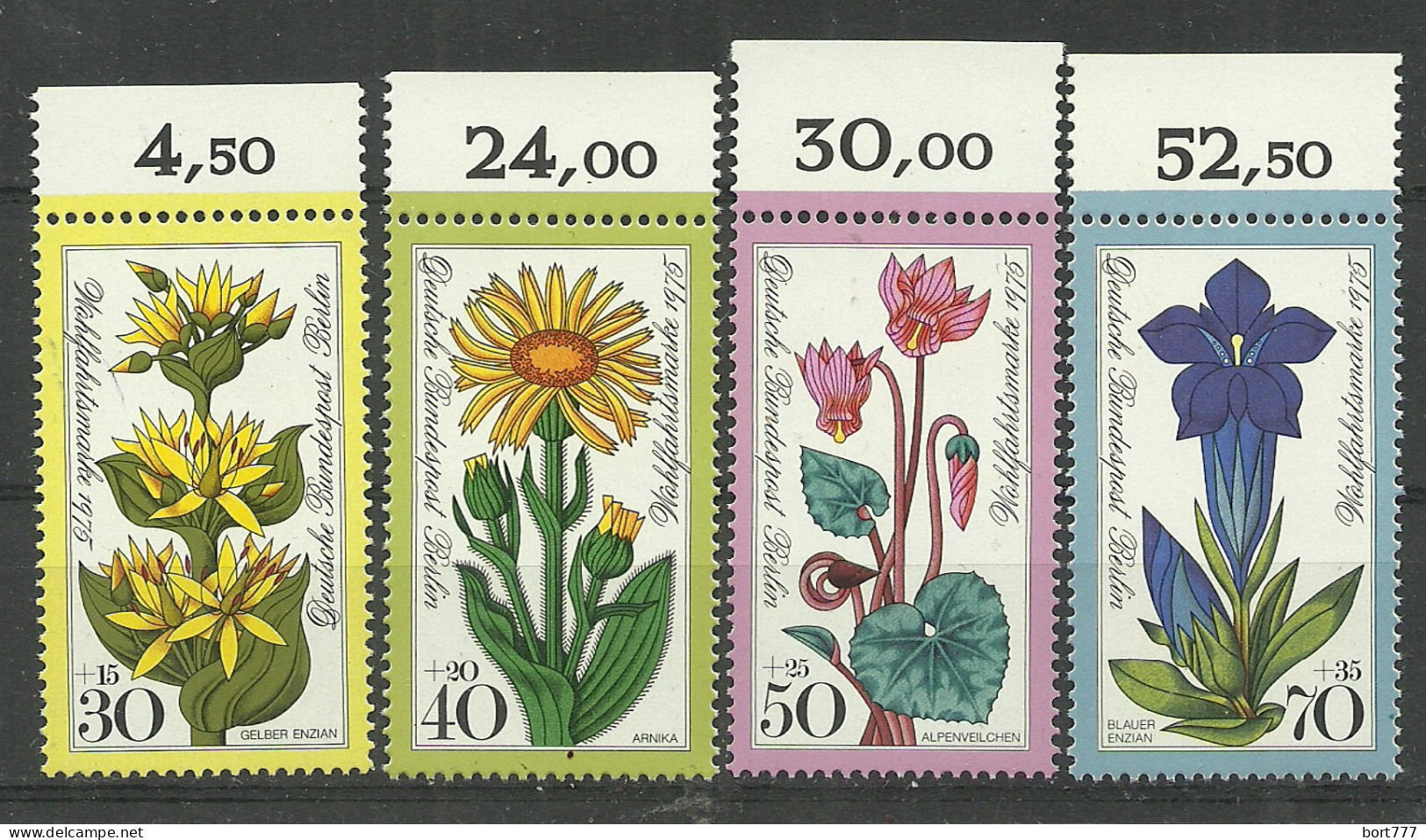 Germany Berlin 1975 Year Mint Stamps MNH(**) Mi.#  510-13 Flowers - Ungebraucht