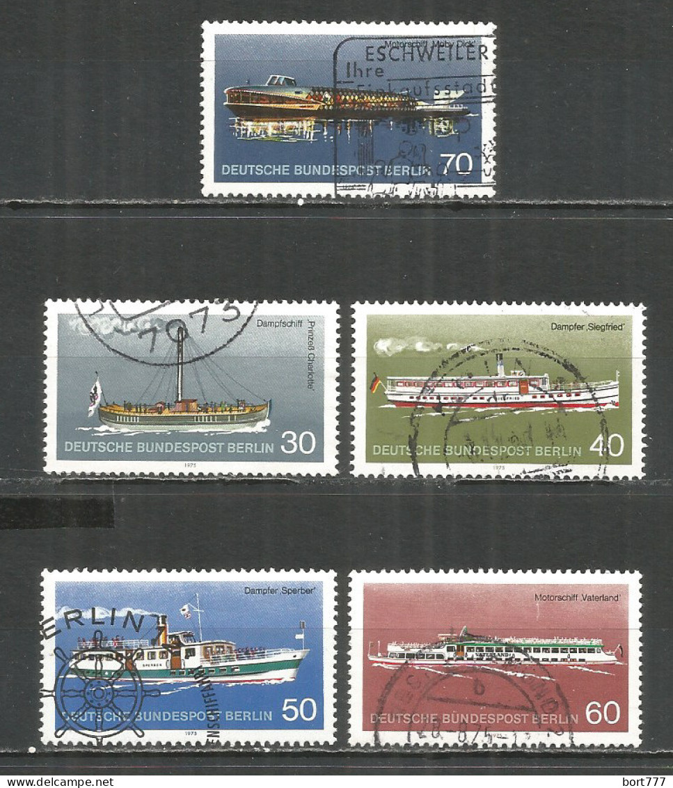 Germany Berlin 1975 Year. Used Stamps, Ships Mich.# 483-87 - Gebraucht