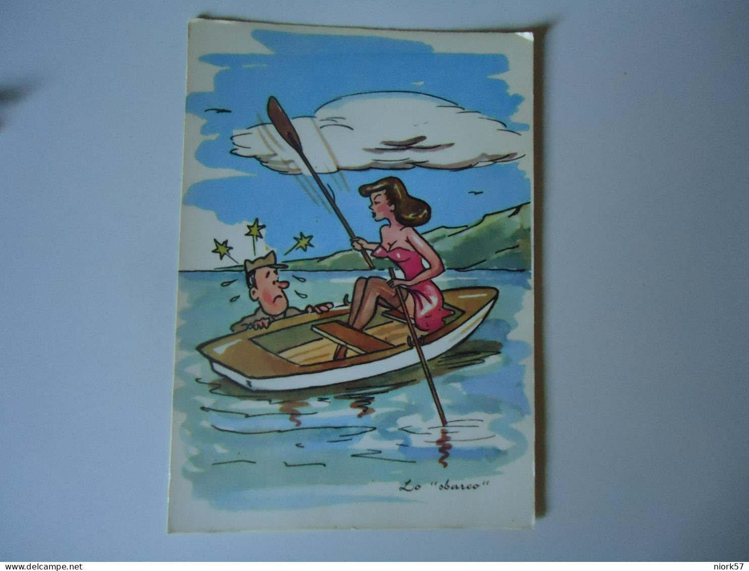 ITALY    POSTCARDS COMICS JO OBATCO   WAMENS ON BOATS  FOR MORE PURCHASES 10% DISCOUNT - Andere & Zonder Classificatie