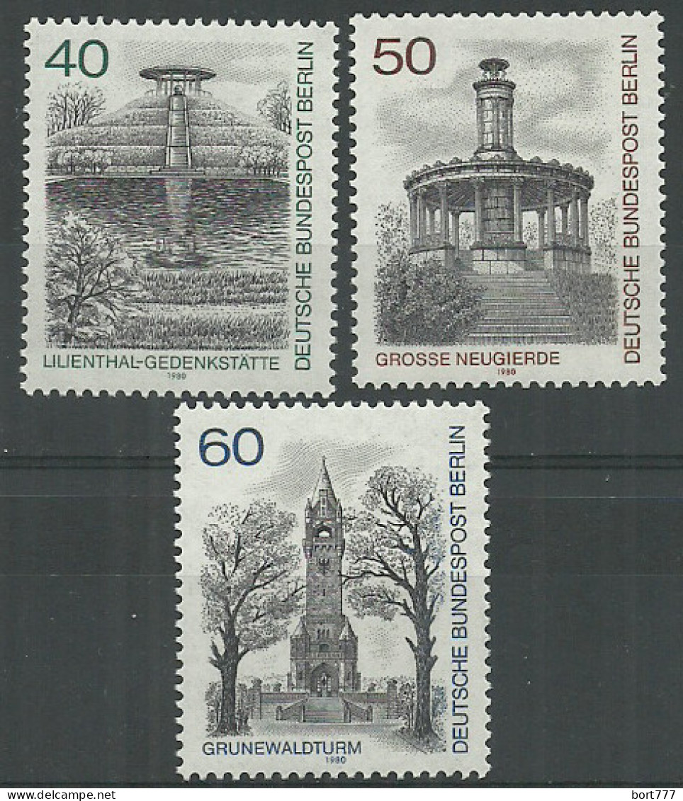 Germany Berlin 1980 Year , Mint Stamps MNH(**) Mi.# 634-636 - Nuevos