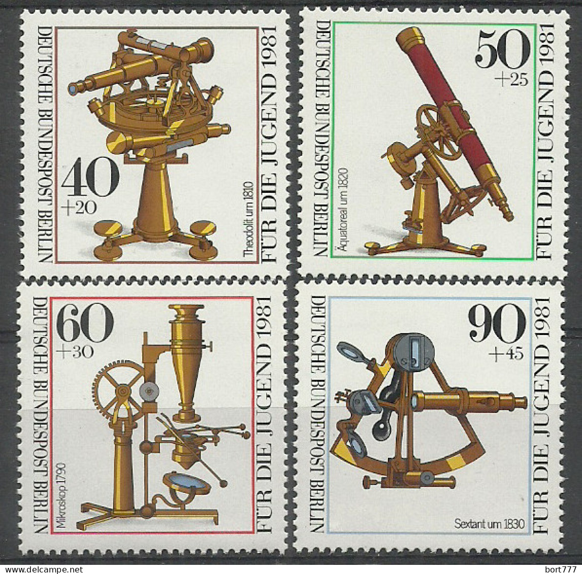 Germany Berlin 1981 Year , Mint Stamps MNH(**) Mi.# 641-644 Astrolabe - Unused Stamps