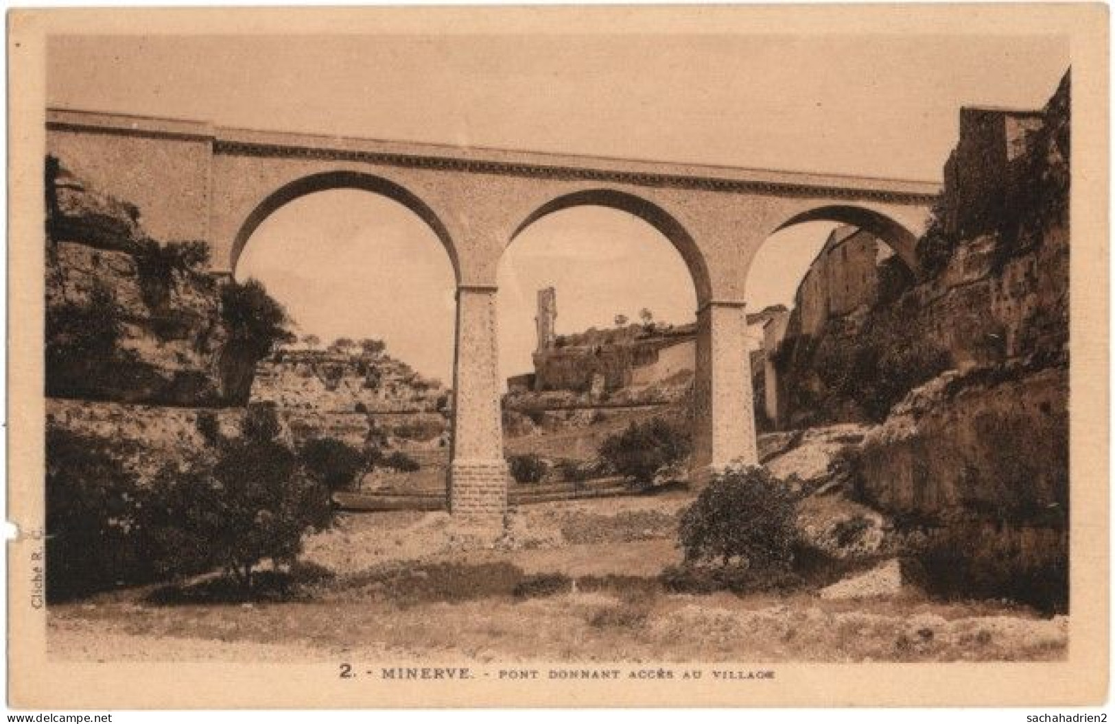 34. MINERVE. Pont Donnant Accès Au Village. 2 - Other & Unclassified