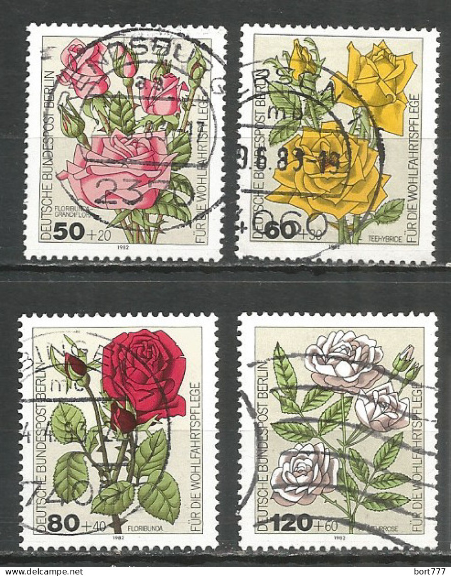 Germany Berlin 1982 Year. Used Stamps, Flowers Mich.# 680-83 - Usati