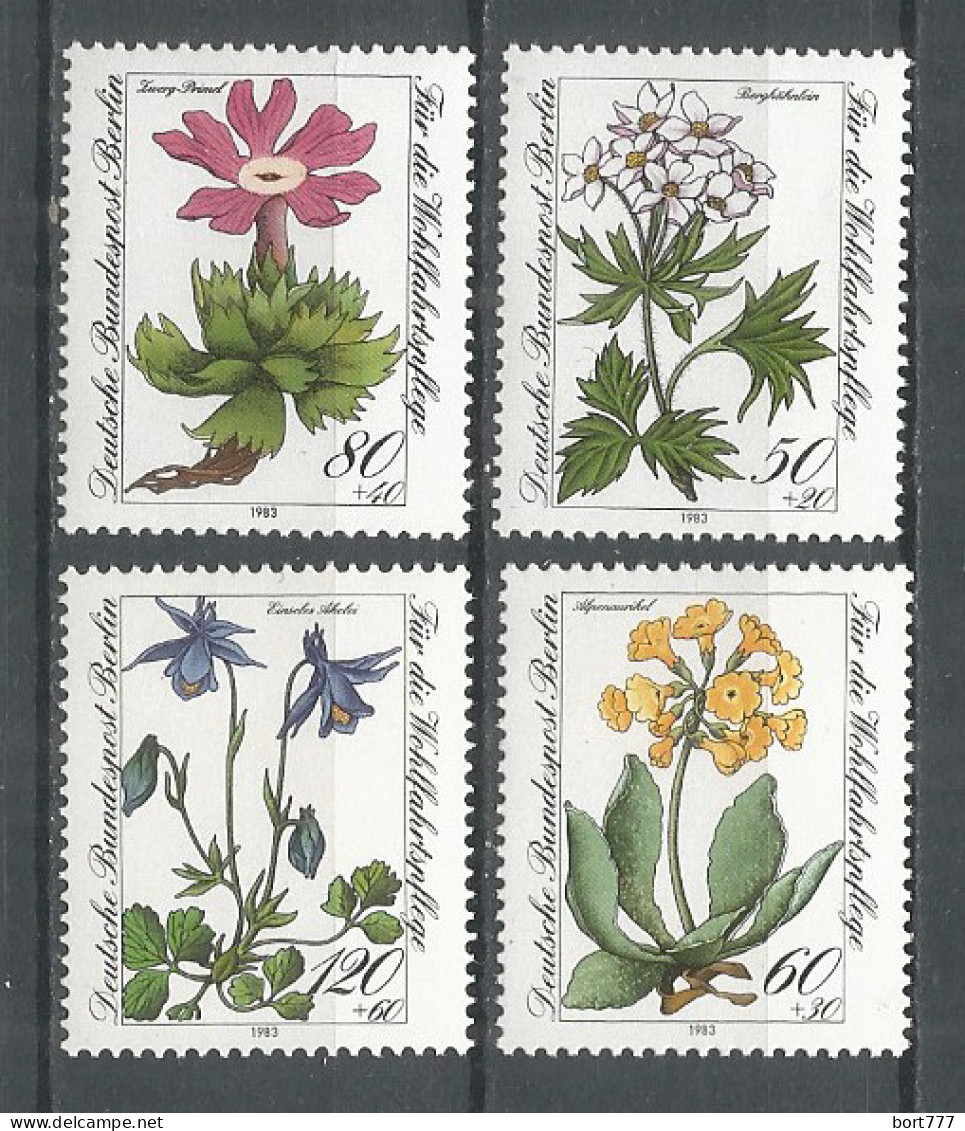 Germany Berlin 1983 Year , Mint Stamps MNH(**) Mi.# 703-706 Flowers - Ongebruikt