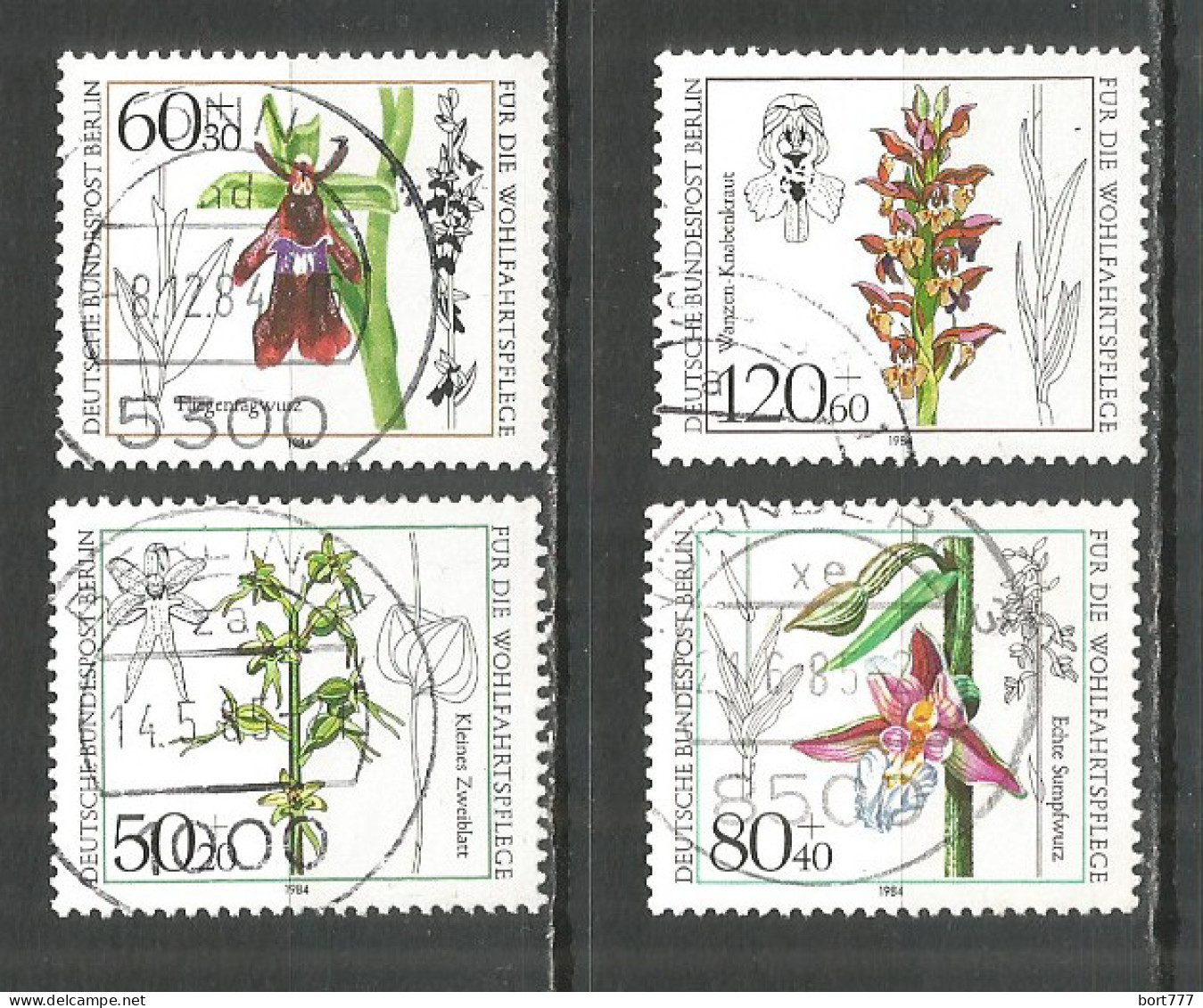 Germany Berlin 1984 Year. Used Stamps, Flowers Mich.# 724-27 - Oblitérés