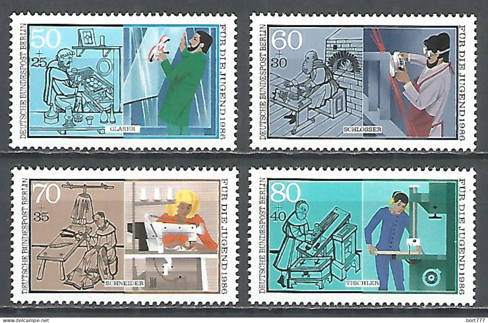 Germany Berlin 1986 Year , Mint Stamps MNH(**) Mi.# 754-757 - Unused Stamps