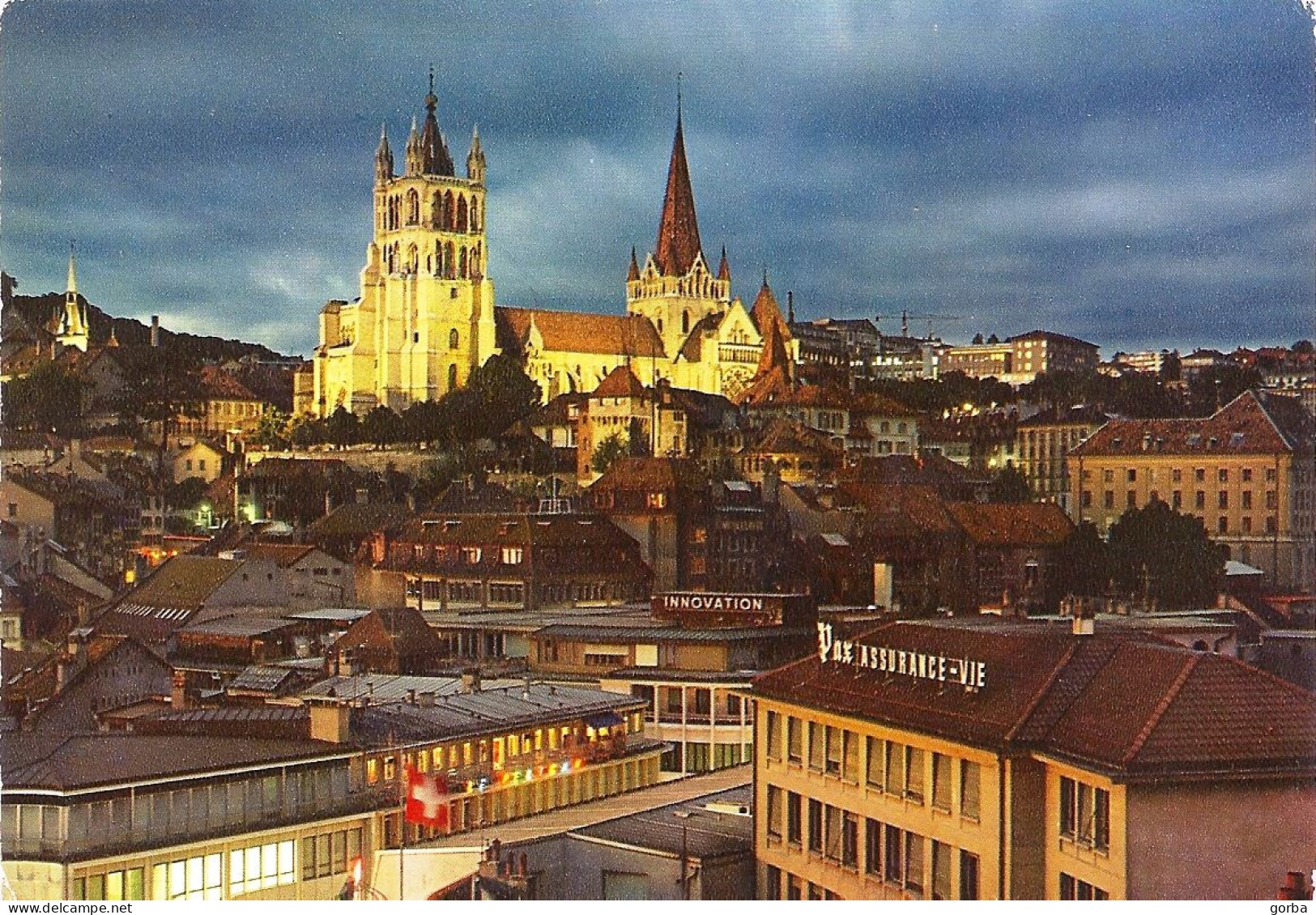 *CPM - SUISSE - VAUD - LAUSANNE - La Cathédrale De Nuit - Lausanne