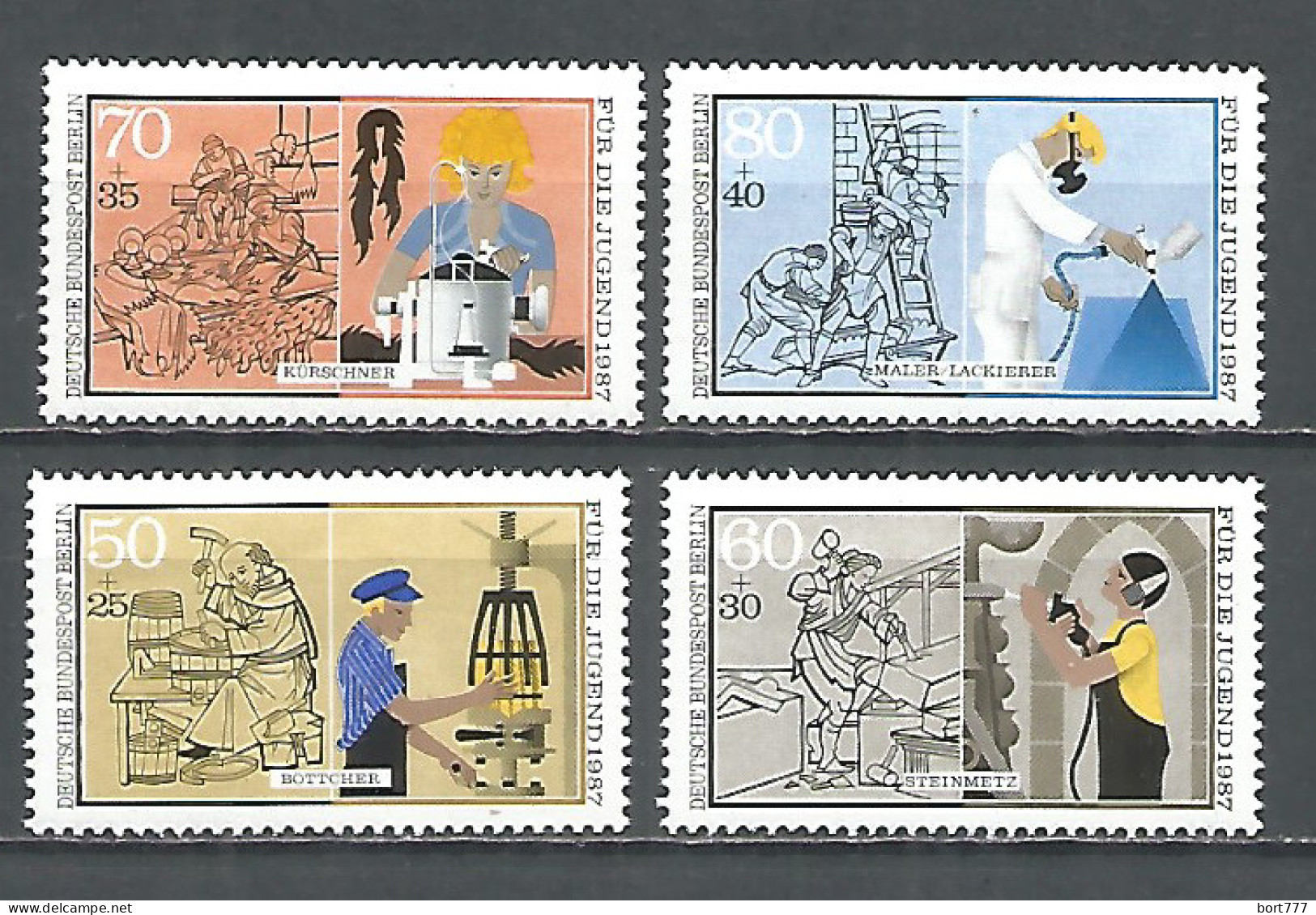 Germany Berlin 1987 Year , Mint Stamps MNH(**) Mi.# 780-783 - Nuevos