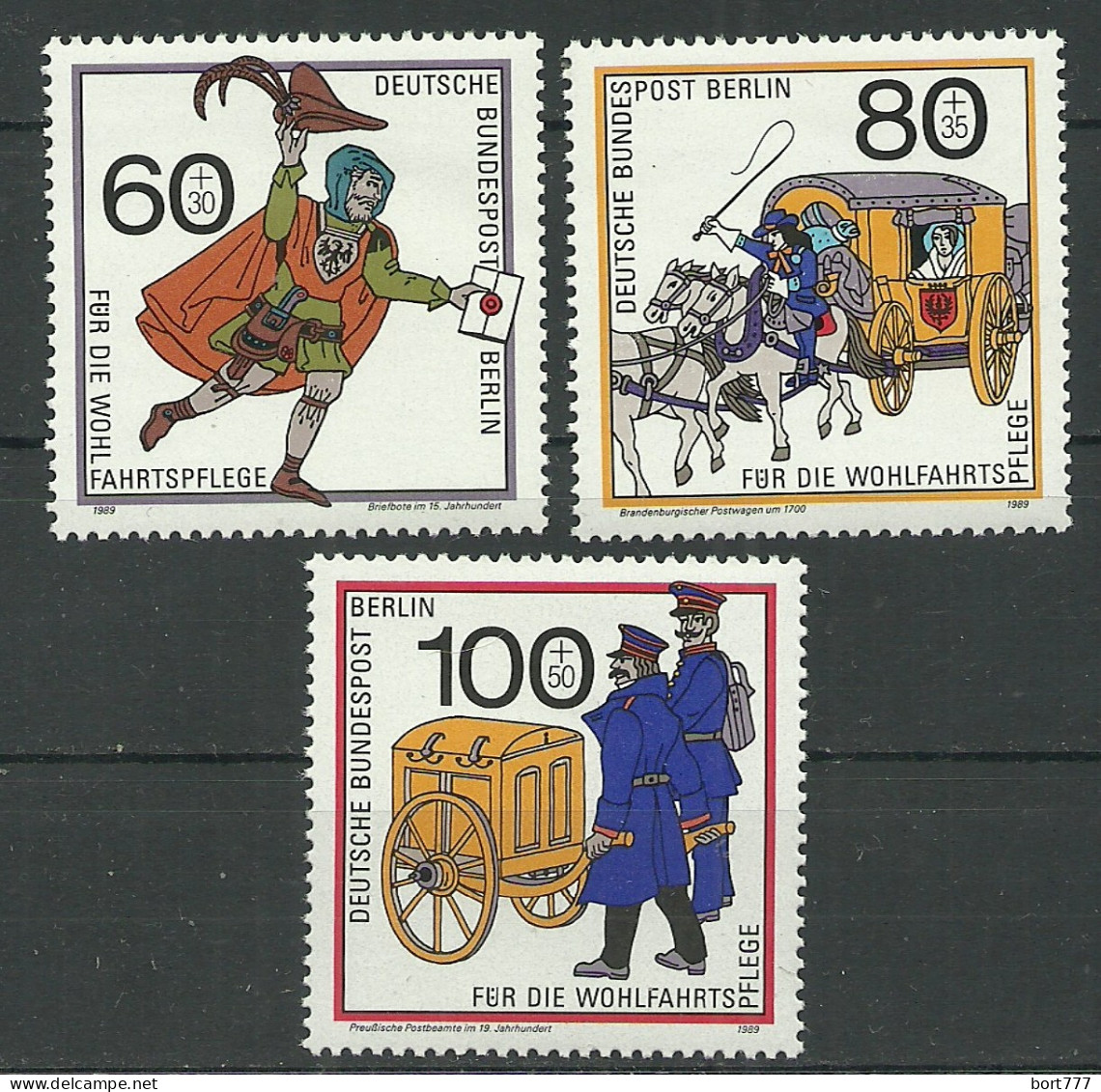 Germany Berlin 1989 Year , Mint Stamps MNH(**) Mi.# 852-854 - Neufs