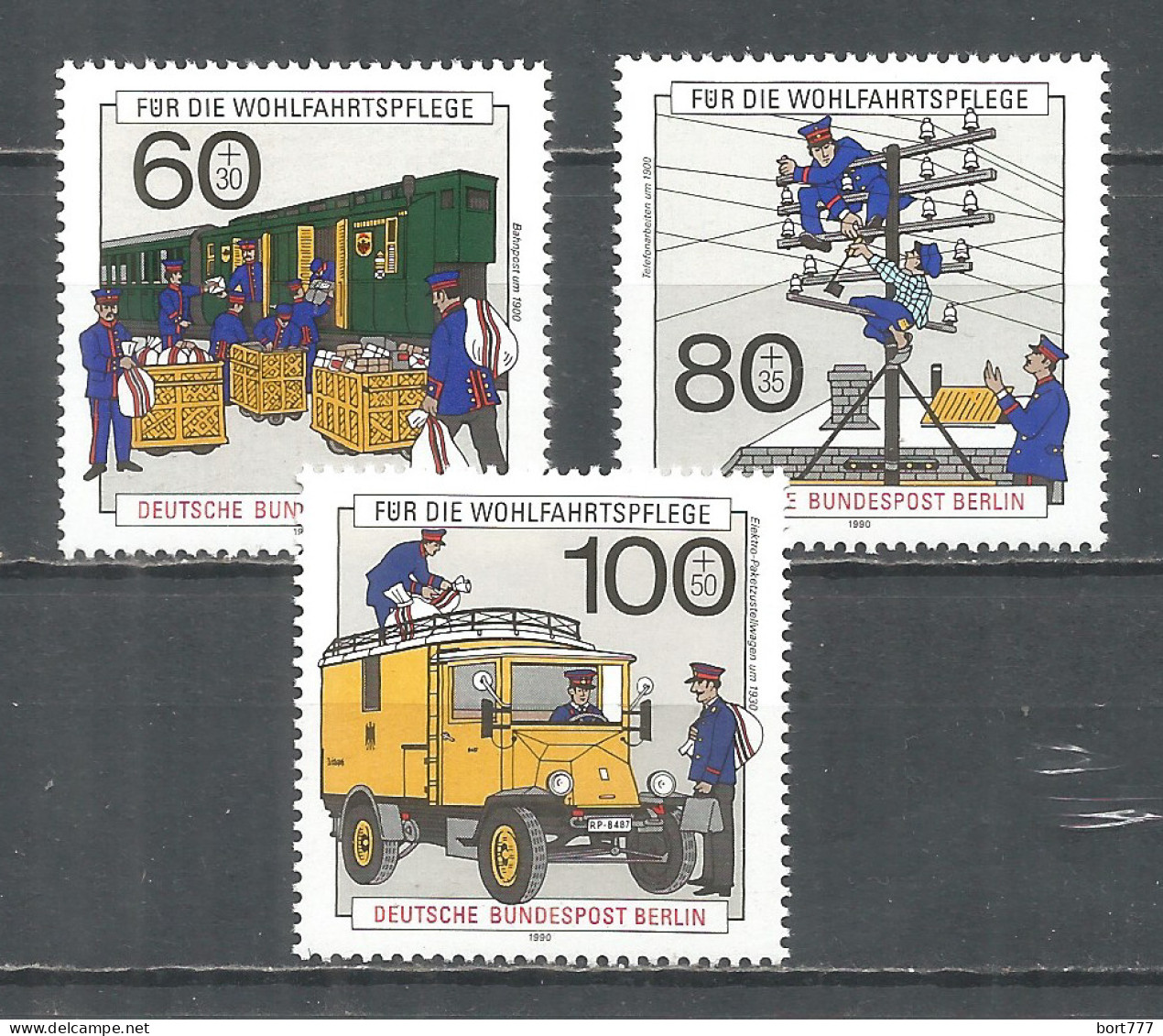 Germany Berlin 1990 Year , Mint Stamps MNH(**) Mi.# 876-878 - Unused Stamps