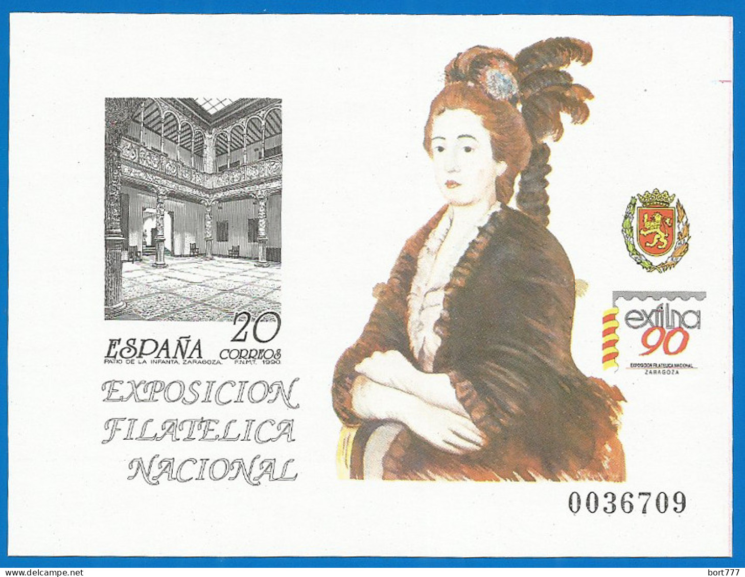 SPAIN 1990 Year, Special Mint Block MNH Black Print - Blocs & Feuillets