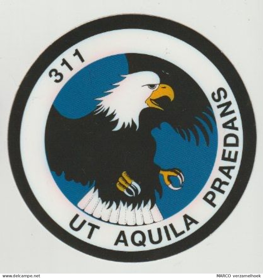 Sticker Militair Koninklijke Luchtmacht 311 Squadron - Ut Aquila Praedans - Luchtvaart