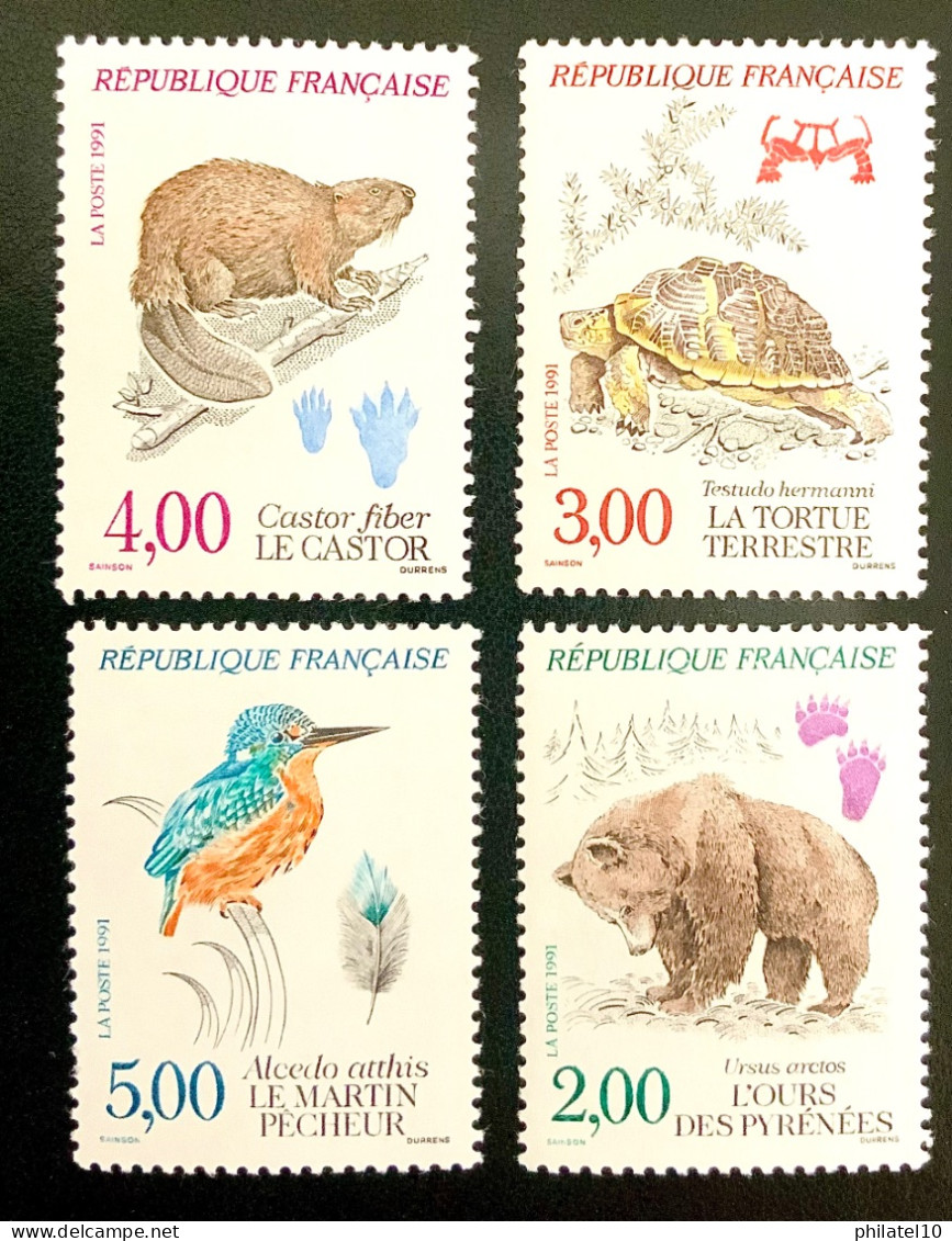 1991 FRANCE N 2721 A 2724 FAUNES - NEUF** - Unused Stamps