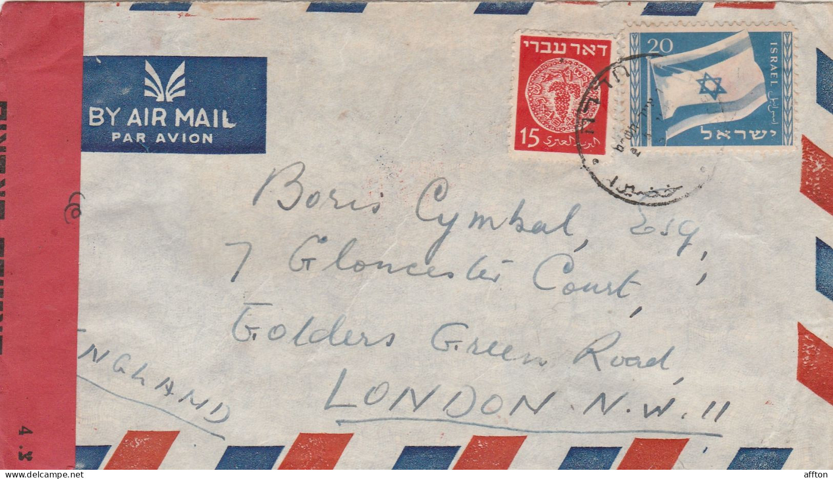 Israel Old Censored Cover Mailed - Lettres & Documents