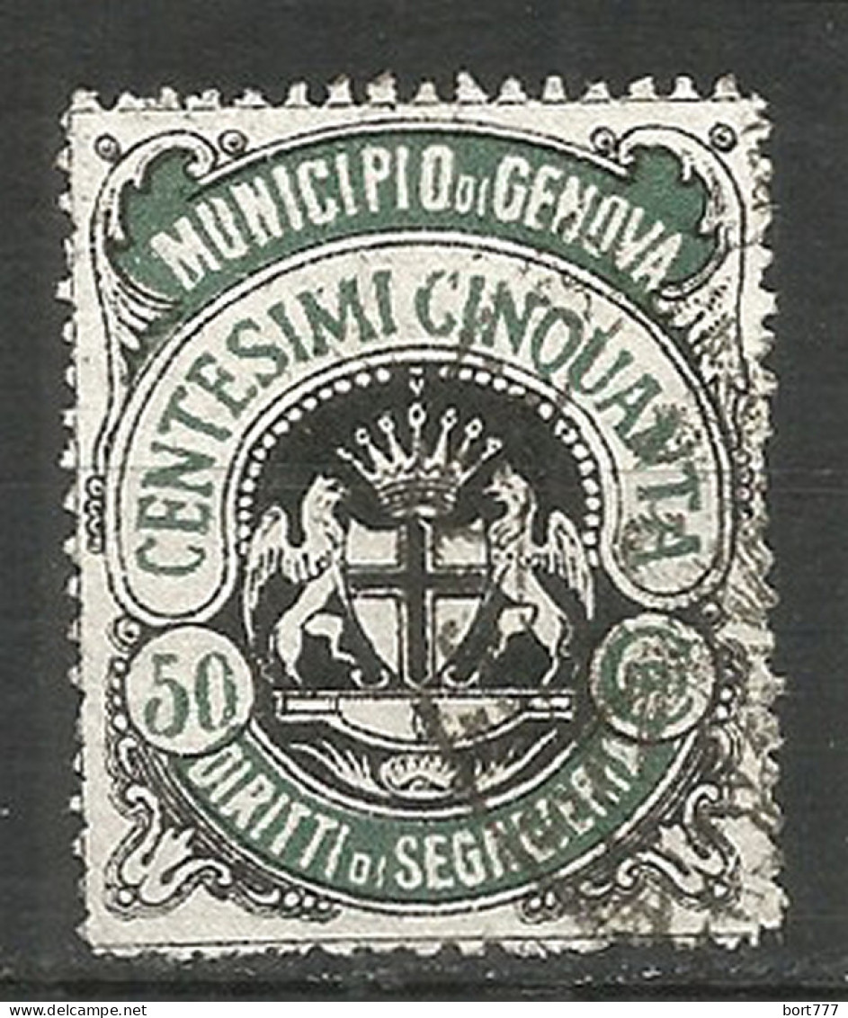 ITALY GENOVA Municipale Used Stamp 50 Centesimi - Non Classés