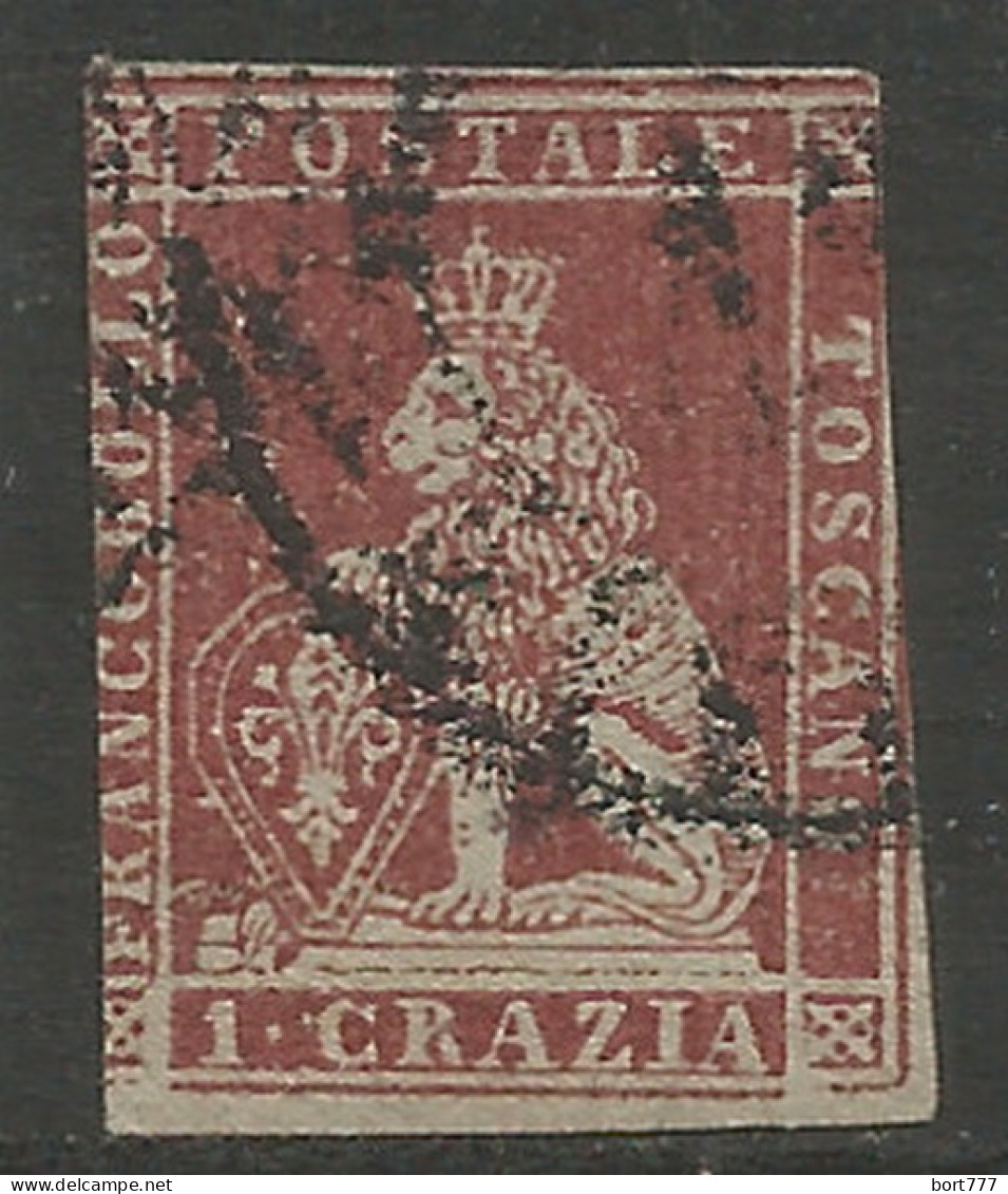 Italy 1851 Year, Used Stamp Michel # 4 X  - Toskana