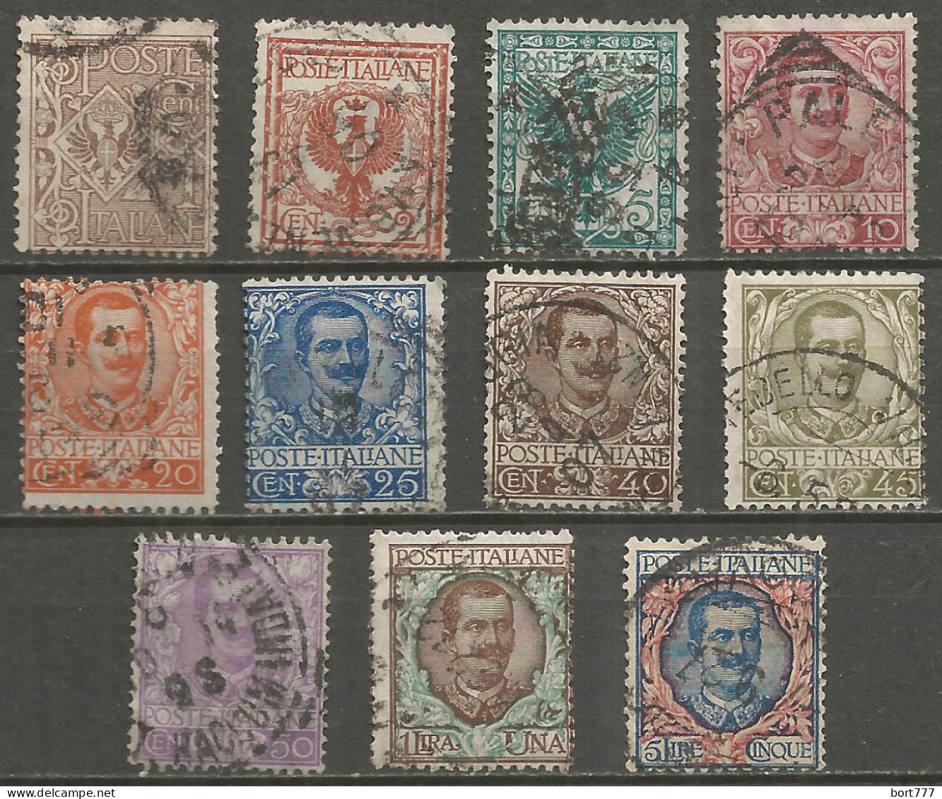 Italy 1901/22 Years Used Stamps , Michel 74-84 - Oblitérés