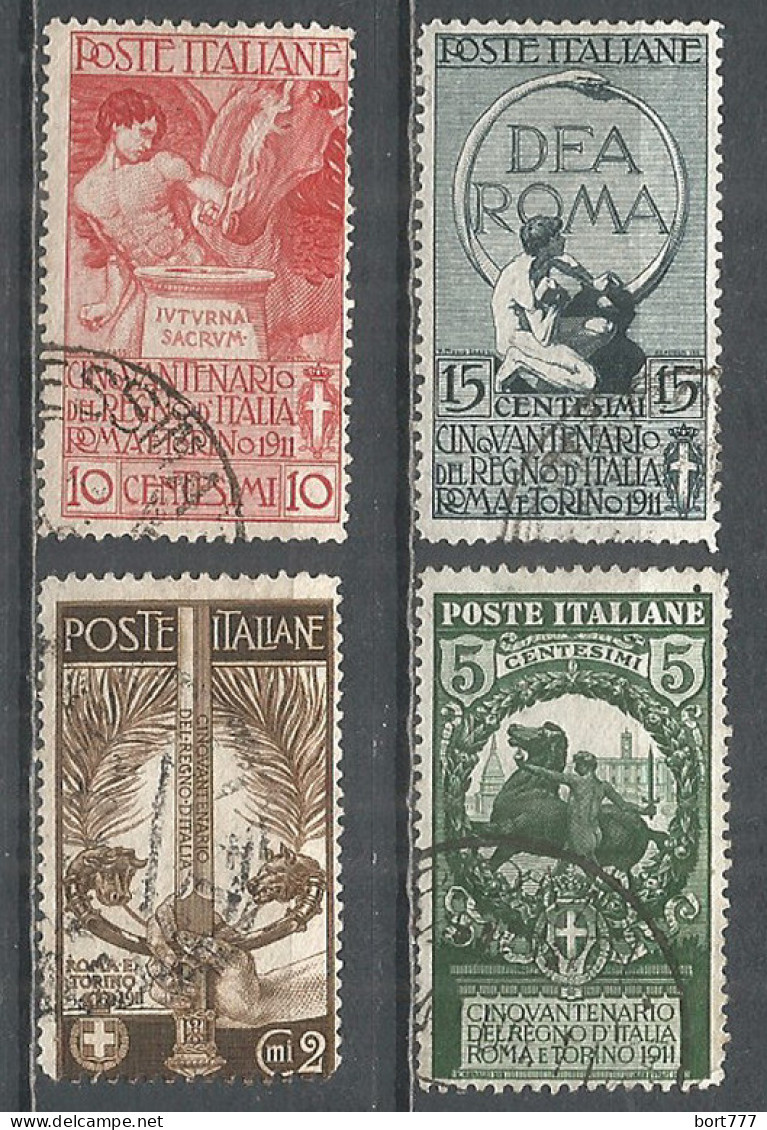 Italy 1911 Year, Used Stamps , Michel # 100-103 - Usati