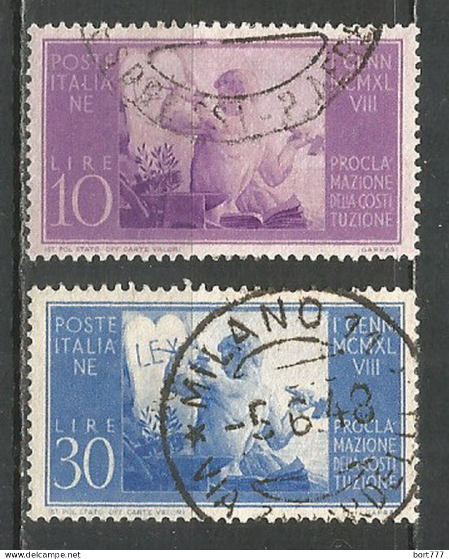 Italy 1948 Year, Used Stamps , Michel # 746-47 - 1946-60: Used