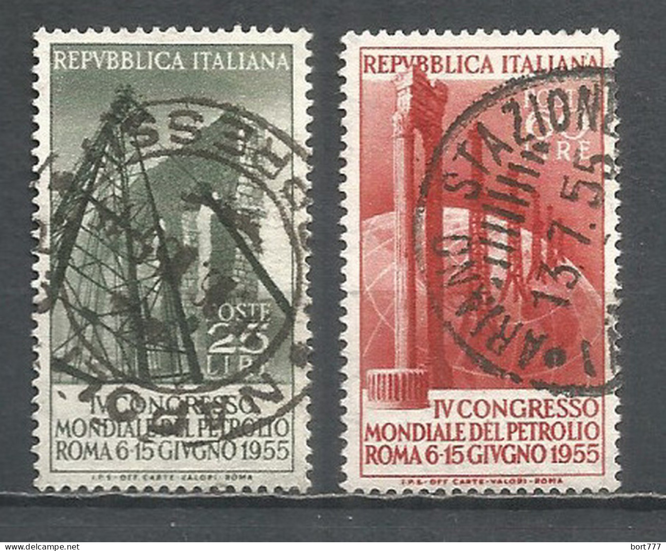 Italy 1955 Year, Used Stamps , Michel # 941-942 - 1946-60: Afgestempeld