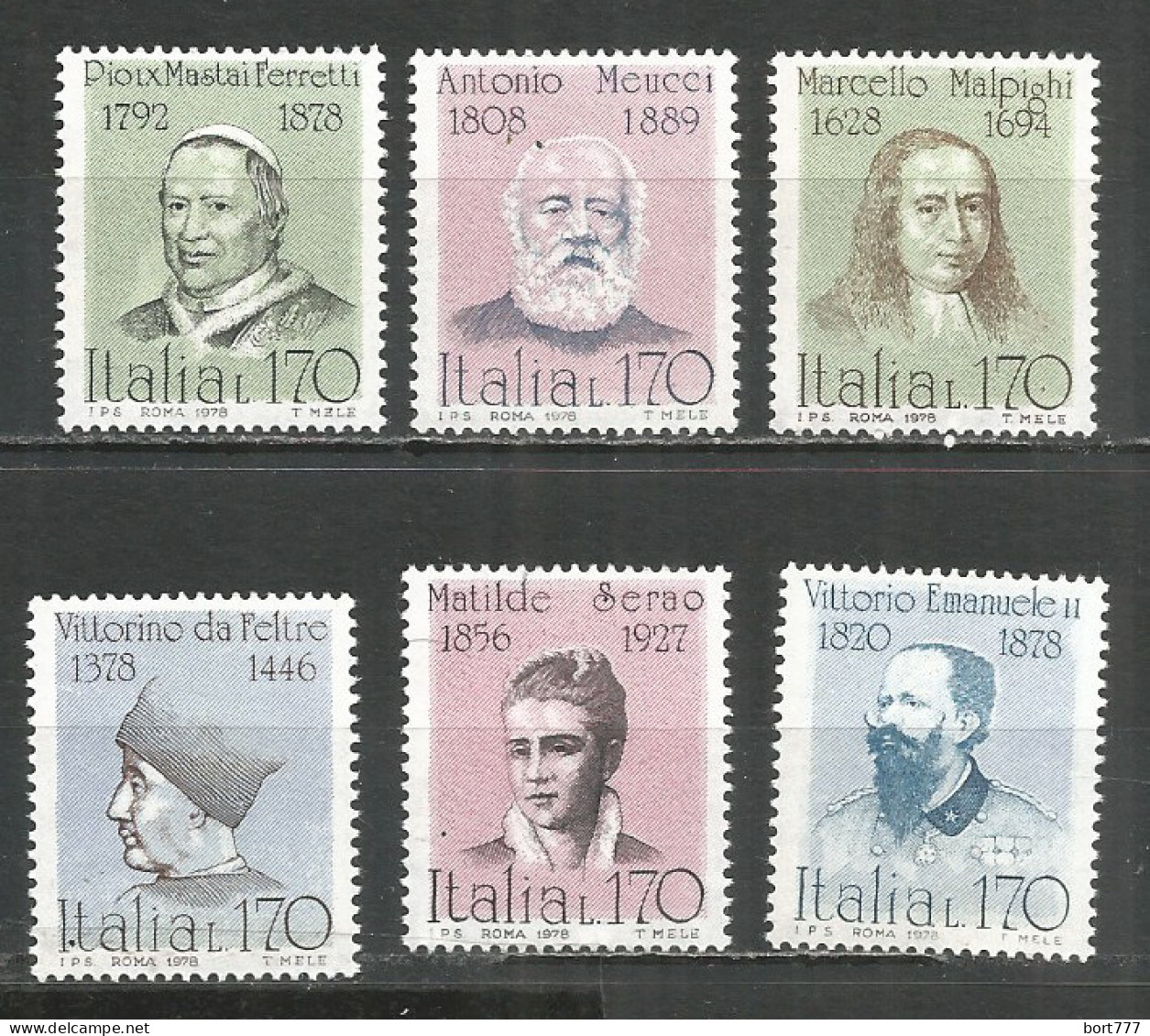 Italy 1978 Year, Mint MNH(**) Stamps , Michel # 1613-18 - 1971-80: Ungebraucht