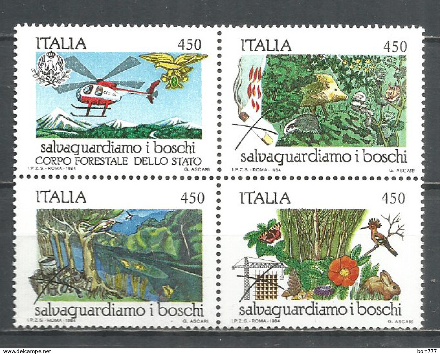 Italy 1984 Year, Mint MNH(**) Stamps , Michel # 1879-82 Vb. - 1981-90:  Nuovi