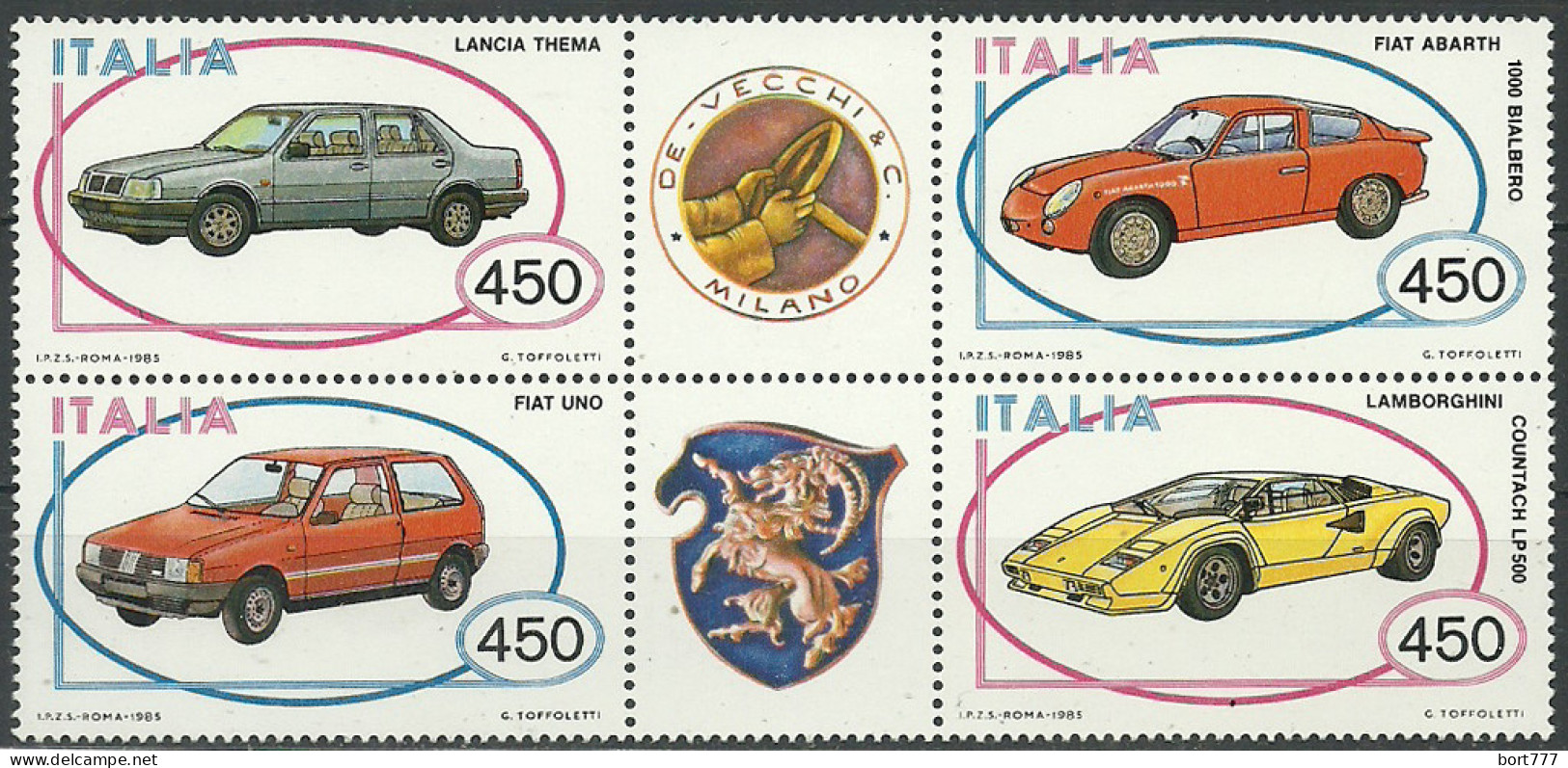 Italy 1985 Year, Mint MNH(**) Stamps , Michel # 1912-15 Vb. Car - 1981-90: Ungebraucht