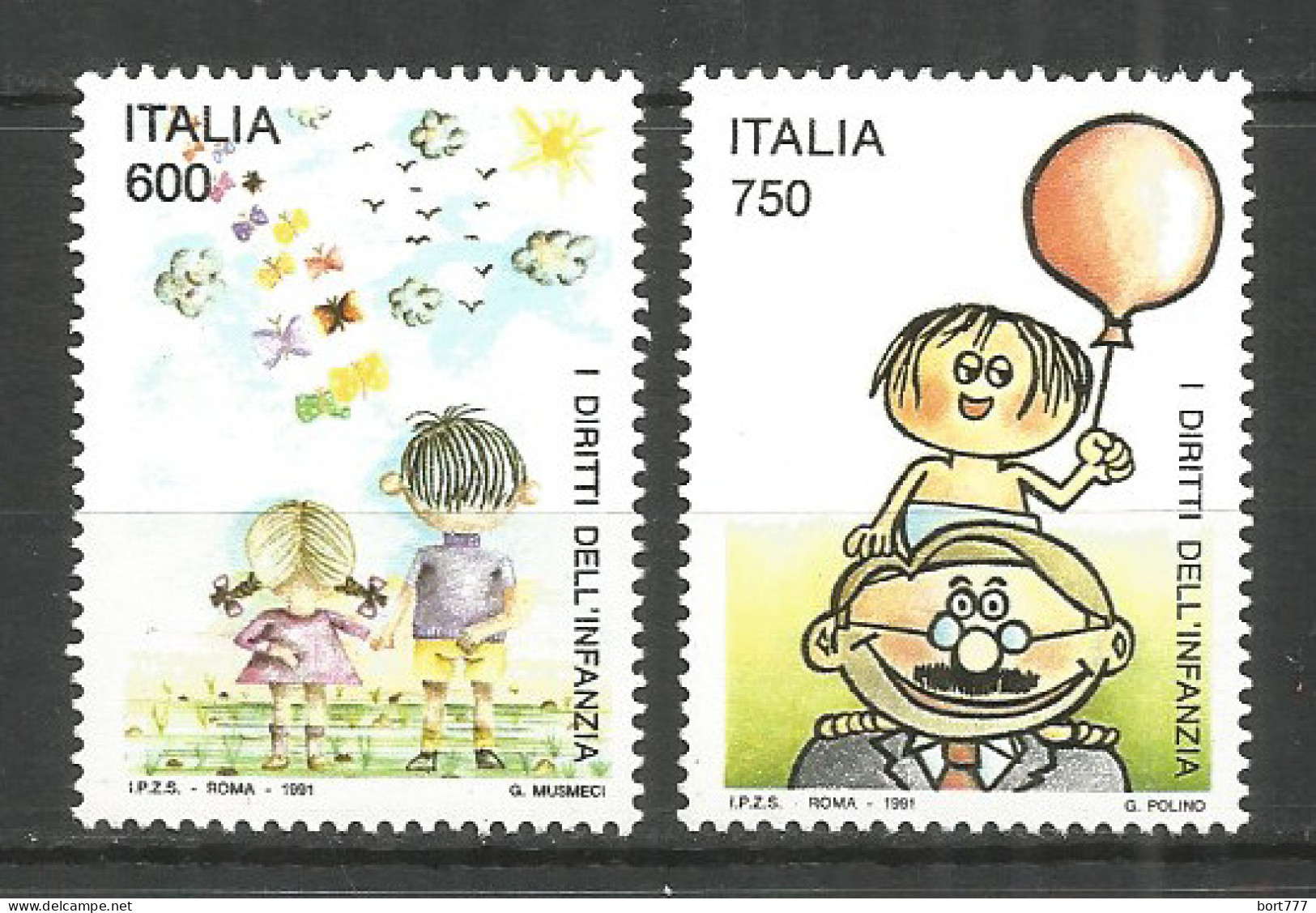 Italy 1991 Mint MNH(**) Stamps  Michel # 2186-87 - 1991-00: Mint/hinged