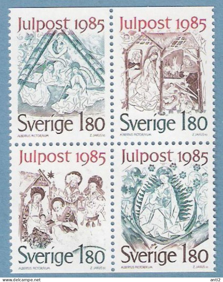 Sweden 1985 Christmas Booklet MH 109 With Mi  1360-1363 MNH(**) - Ongebruikt