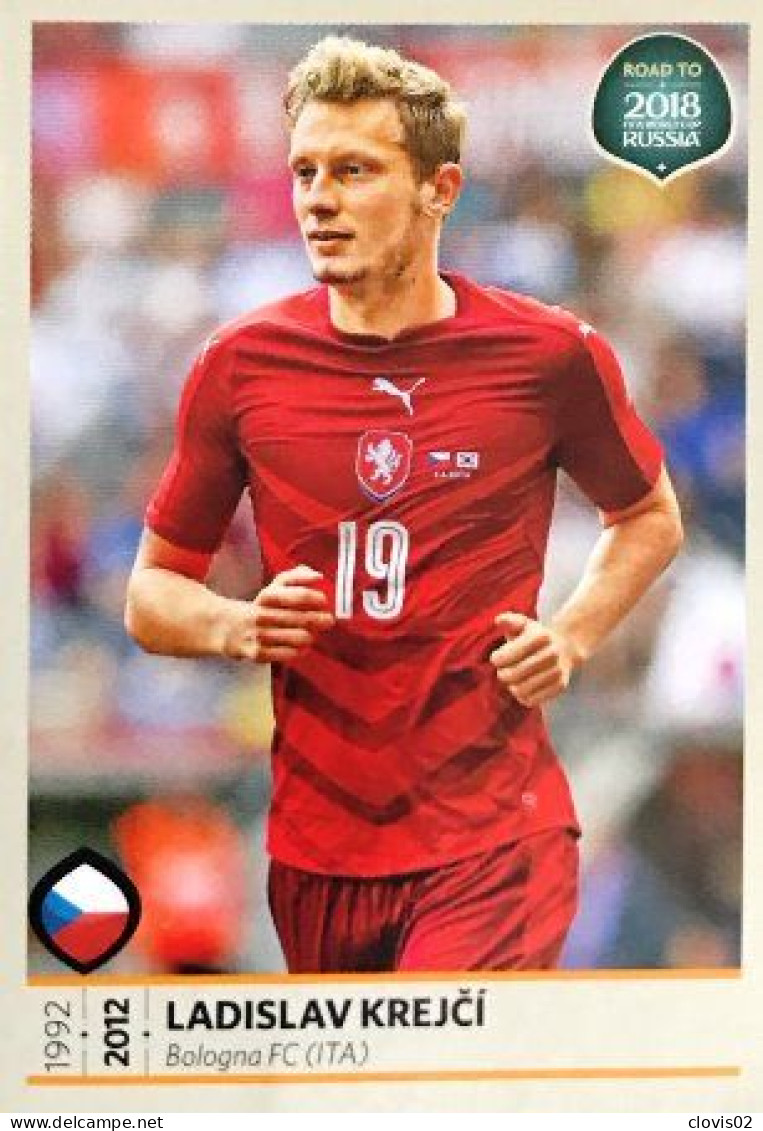 44 Ladislav Krejci - République Tchèque - Panini Road To 2018 - FIFA World Cup Russia Sticker Vignette - Autres & Non Classés