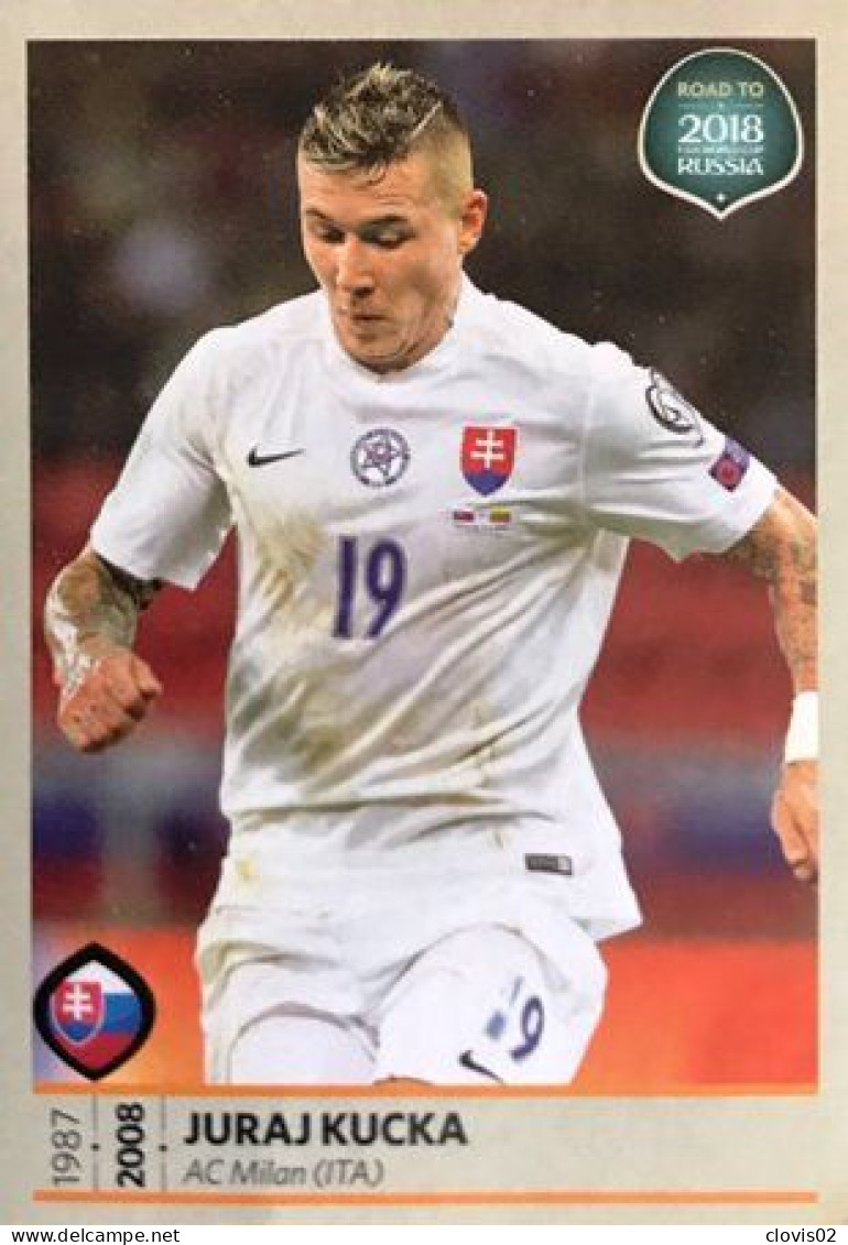 234 Juraj Kucka - Slovaquie - Panini Road To 2018 - FIFA World Cup Russia Sticker Vignette - Autres & Non Classés