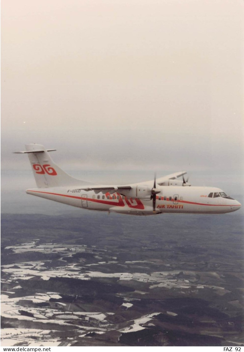 ATR 42 - Air Tahiti -  +/- 180 X 130 Mm. - Photo Presse Originale - Aviation