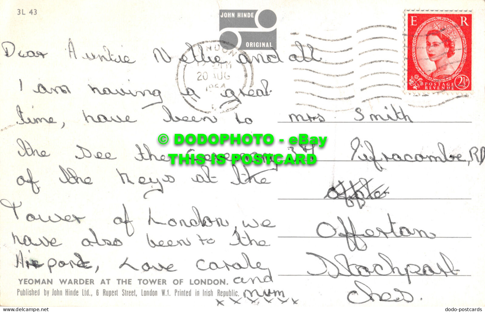 R527972 Yeoman Warder At The Tower Of London. Hinde. 1964 - Other & Unclassified