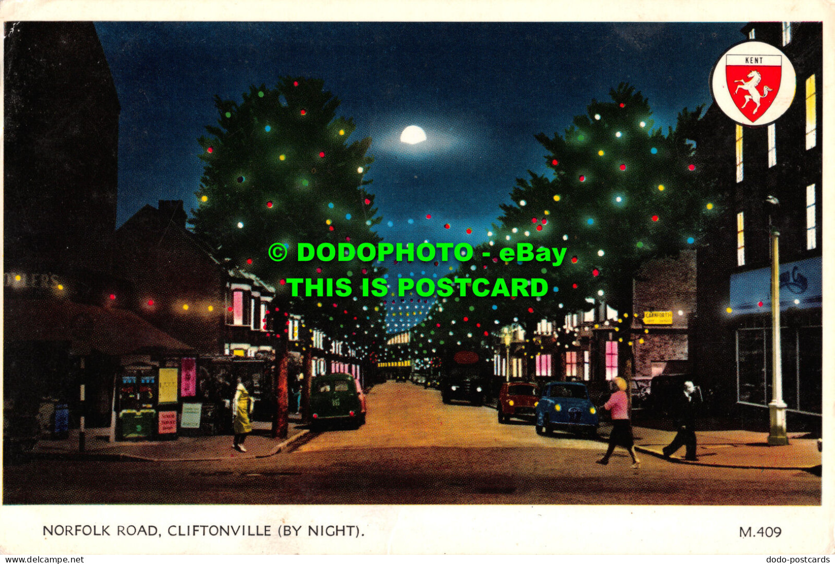 R528010 Cliftonville. By Night. Norfolk Road. Elgate Postcards. 1978 - World