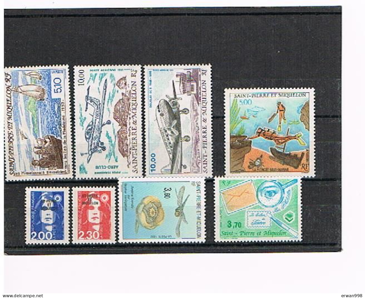 St Pierre Et Miquelon Lot De 8 Timbres Neufs Sans Charnière Sous Valeur Faciale VF 41.70 Fr     31 - Ungebraucht