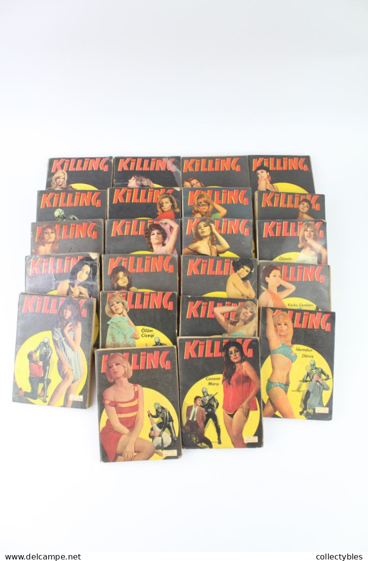 KILLING Turkish Photo Comic Set 1970s 1-23 Fotoromanzo SATANIK Kilink EXTREMELY RARE Free Shipping - Comics & Mangas (other Languages)