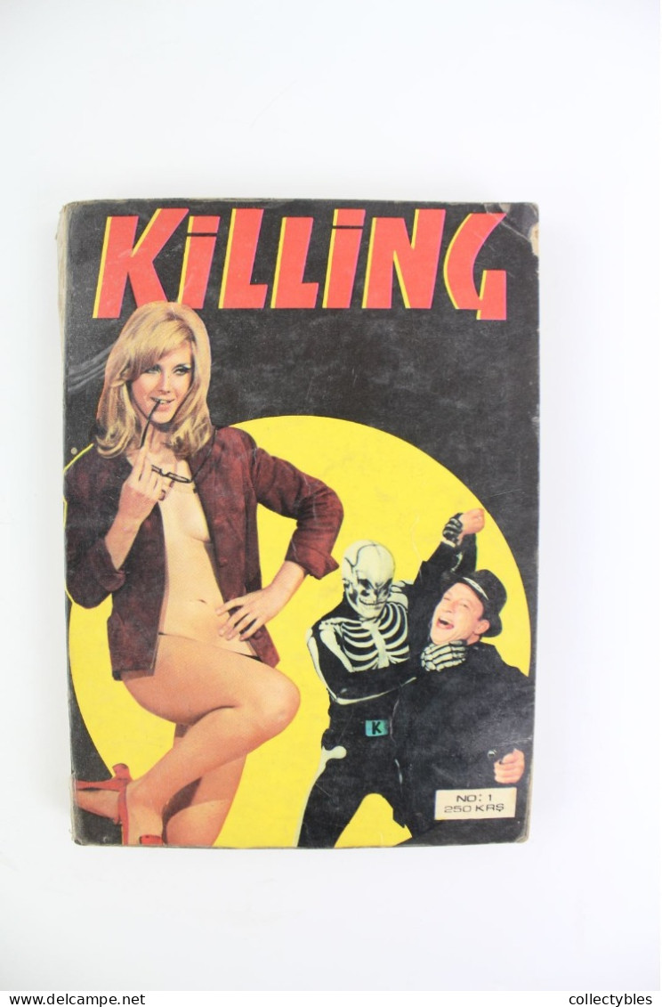 KILLING Turkish Photo Comic Set 1970s 1-23 Fotoromanzo SATANIK Kilink EXTREMELY RARE Free Shipping - Stripverhalen & Mangas (andere Talen)