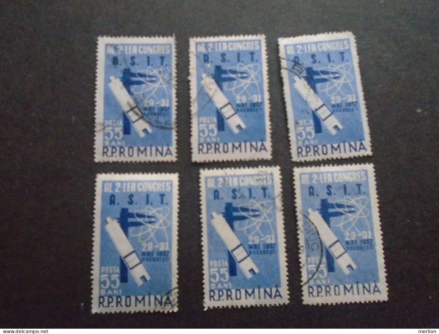 D202275   Romania - 1957  -  Lot Of 6 Used Stamps   ASIT Congress     1645 - Usati