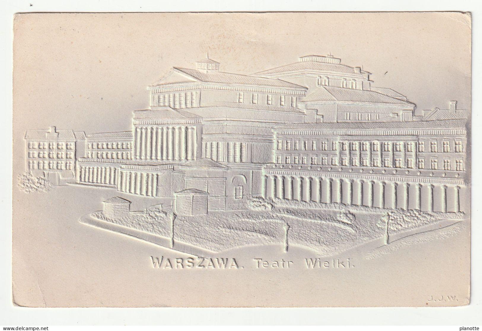 Poland - WARSZAWA - Teatr Wioki - Old Pc 1900s - Embossed ( Relief )  Pc - Pologne