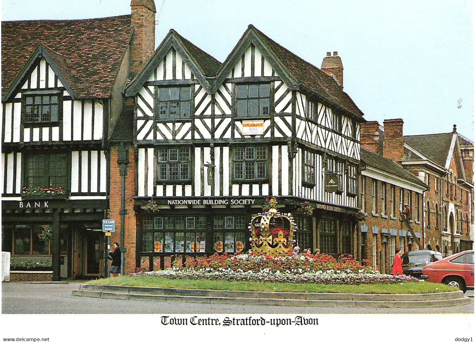 TOWN CENTRE, STRATFORD-UPON-AVON, WARWICKSHIRE, ENGLAND.. UNUSED POSTCARD Ms2 - Stratford Upon Avon