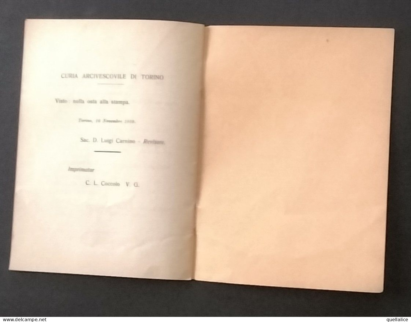 03921 "STORIA E STATUTO DEGLI AGGREGATI ALLA COMPAGNIA IMMACOLATA CONCEZIONE.CARMAGNOLA-1910-1922-CURIA ARCIV. TORINO" - Historische Documenten